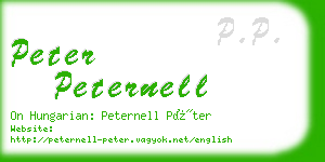 peter peternell business card